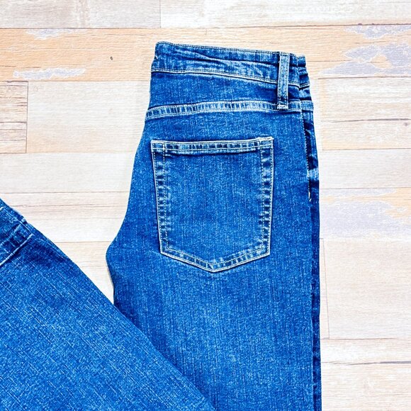 H&M Dark Wash Wide Leg Jeans | Relaxed Vintage Denim Look | Size 6 - Picture 2 of 9